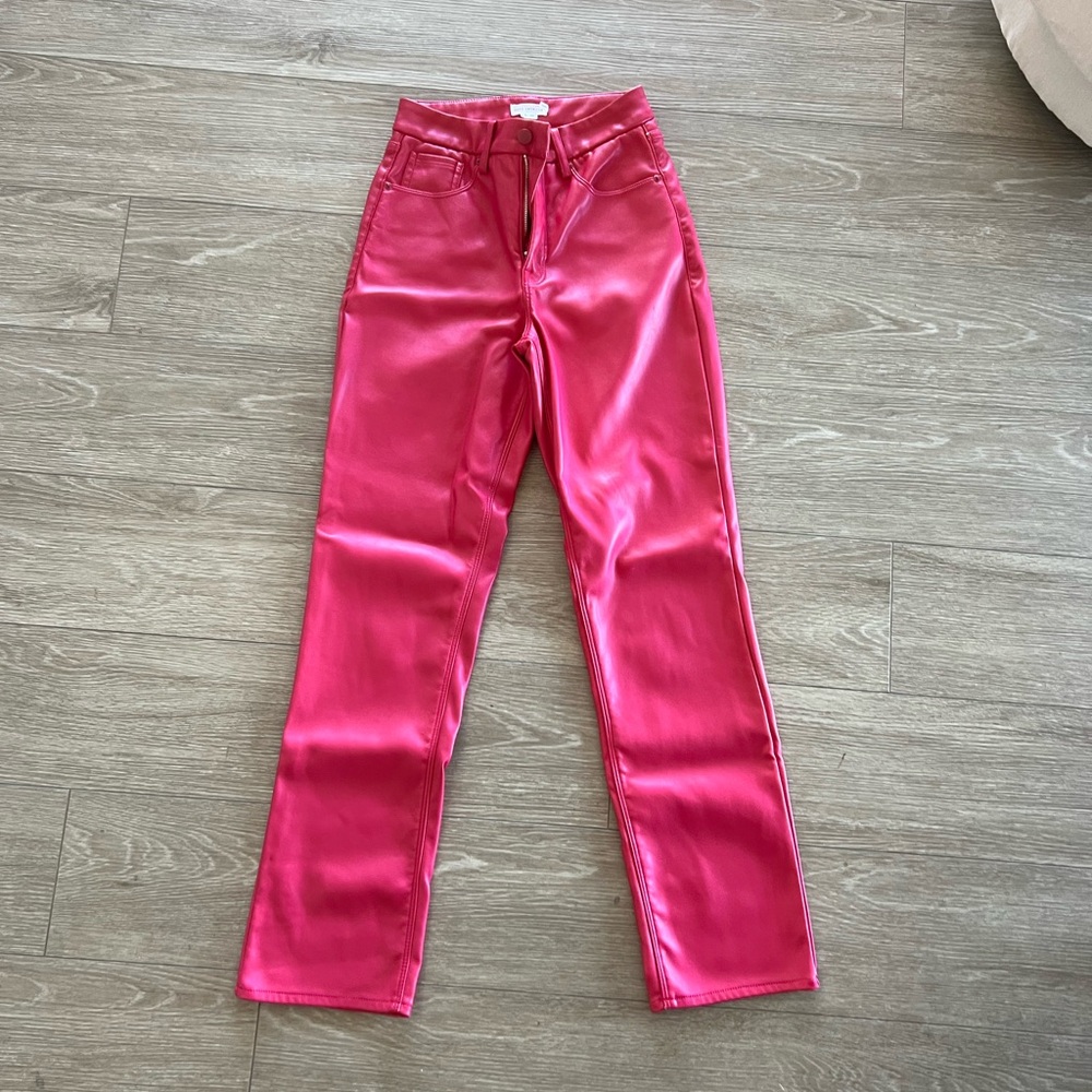 Good American Fuchsia High-Rise Pants